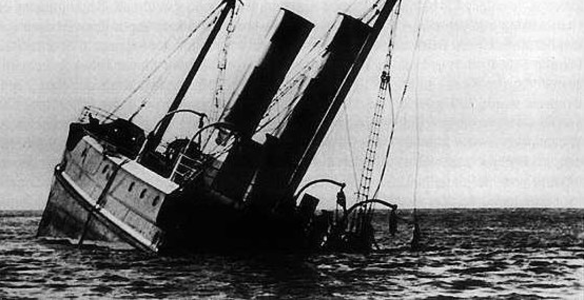 Zinkend schip